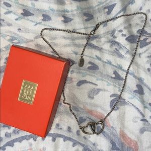 James Avery Double Heart Sterling Silver Necklace